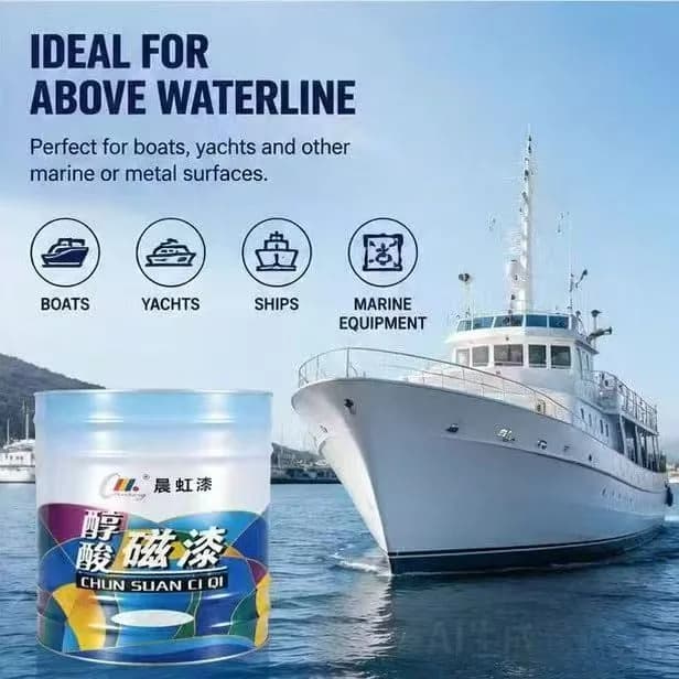 Chenhong marine enamel — ideal for above the waterline: boats, yachts, ships and marine equipment